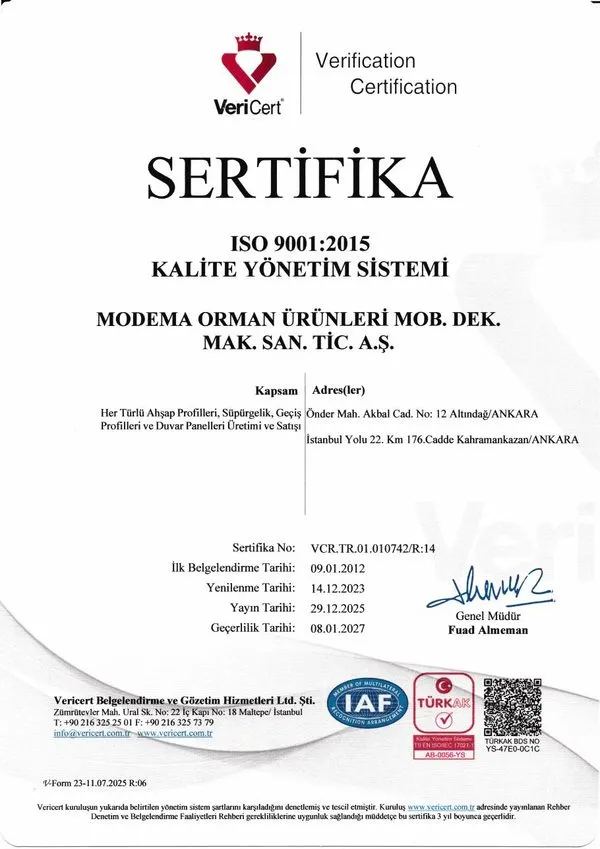 Kalite Yönetim Sistemi — kapak